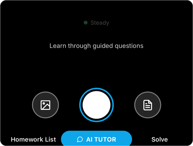 The Capture tab mode selector with AI Tutor chosen